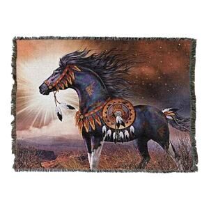 Pure Country Weavers‎ Native American Horse Lovers Gift Tapestry Throw Woven New